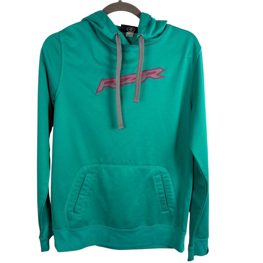 Polaris RZR Womens Vapor Hoody Teal Pink Medium Active Performance Pullover